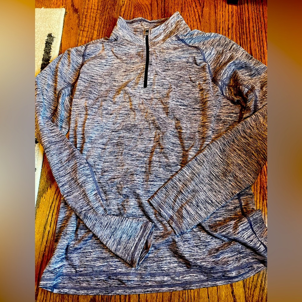 Purple men’s zella half zip. Size Large